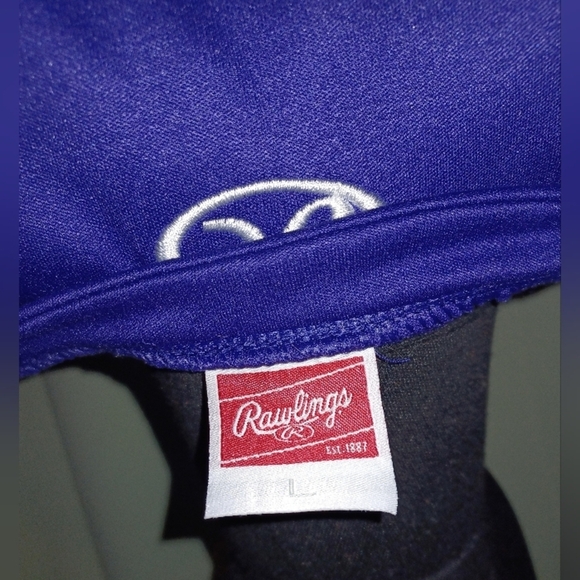 A Puyallup Vikings Baseball Purple Rawlings Fleece Pullover Shirt - Picture 4 of 9